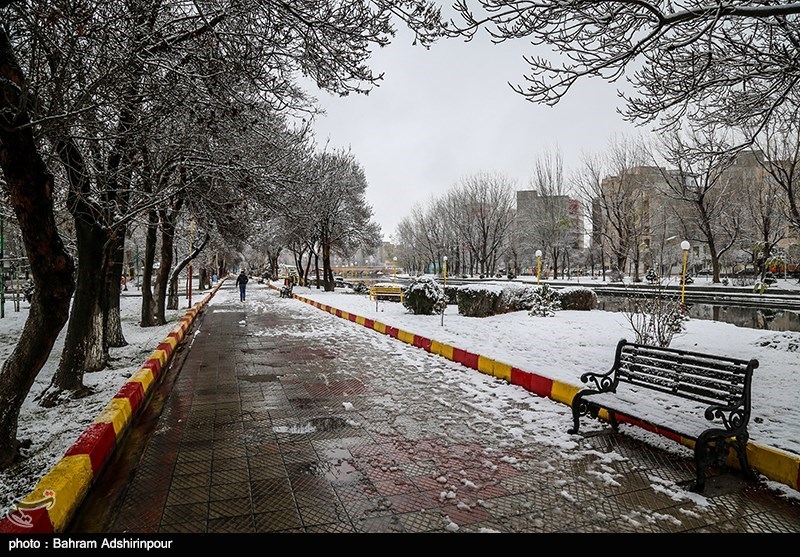 بارش برف در اردبیل