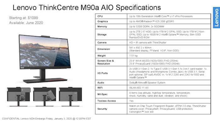 لنوو از کامپیوتر رومیزی ThinkCentre M90a رونمایی کرد