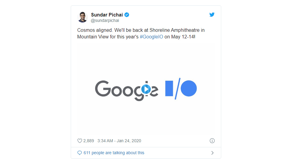 تاریخ برگزاری کنفرانس گوگل I/O 2020 رسما اعلام شد تاریخ برگزاری کنفرانس گوگل I/O 2020 رسما اعلام شد