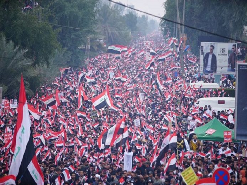 گوشه ای از قیام مردمی عراق علیه اشغالگری