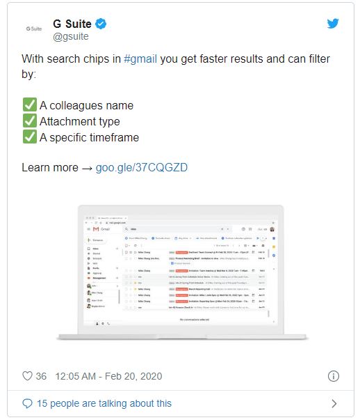 فیلترهای جستجوی جدید جیمیل یافتن‌ ایمیل‌ها را آسان‌تر می‌کنند