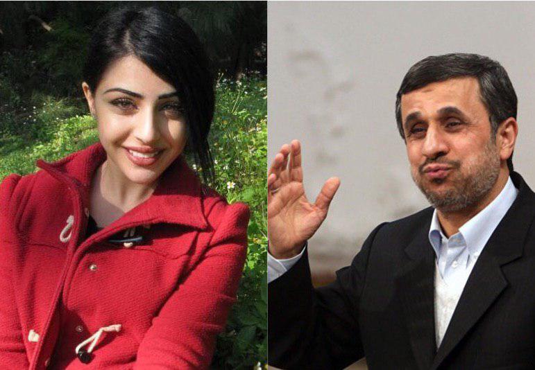 لاس زدن احمدی نژاد با یک دختر خبرنگار خارجی