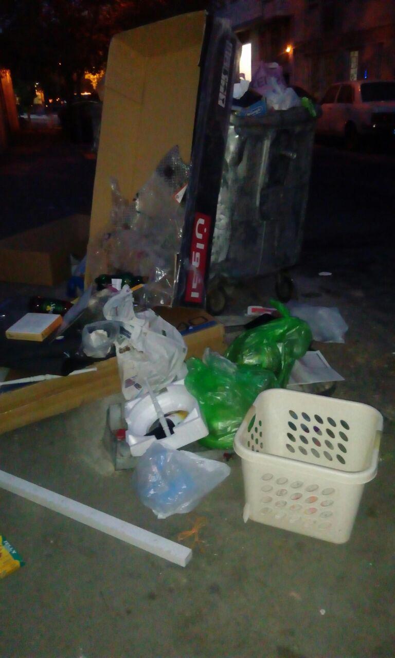 مشکل شهروندان خیابان کرمان با نصب سطل زباله جلو درب منازل توسط شهرداری