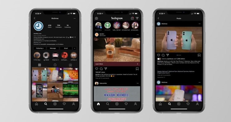 دارک مود اینستاگرام در اختیار کاربران iOS 13 قرار گرفت دارک مود اینستاگرام در اختیار کاربران iOS 13 قرار گرفت