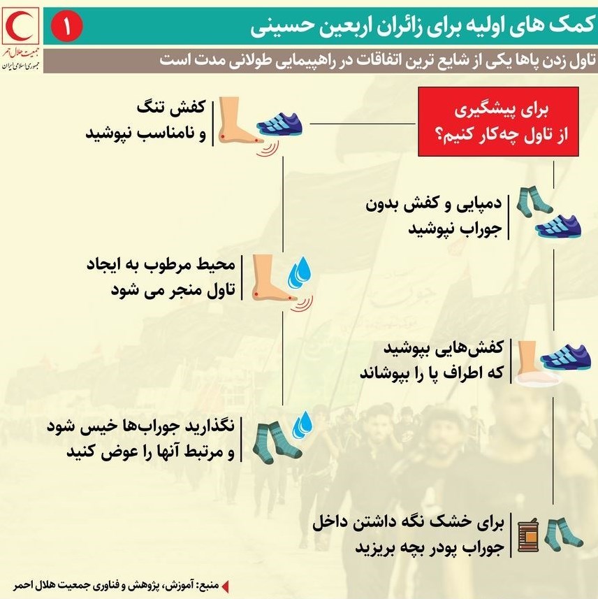 برای پیشگیری از تاول پا در مسیر پیاه روی اربعین چه کنیم؟