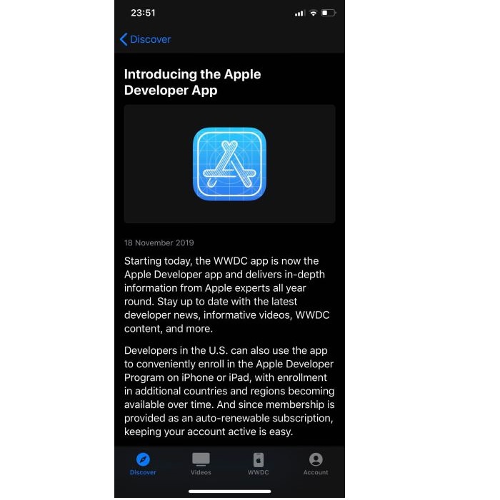 اپل نام اپلیکیشن WWDC را به Apple Developer تغییر داد