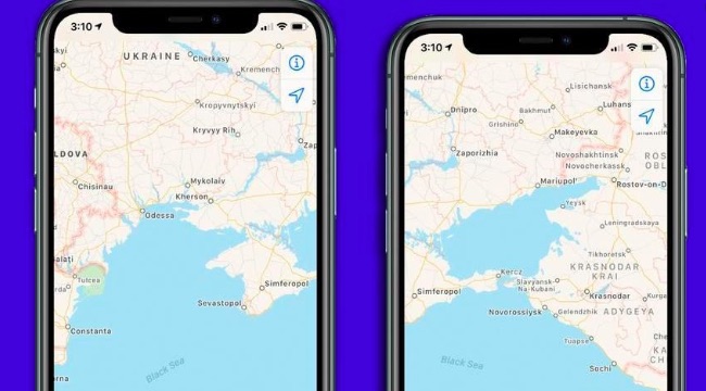 نمایش کریمه درون مرزهای روسیه روی اپلیکیشن نقشه اپل جنجال آفرین شد