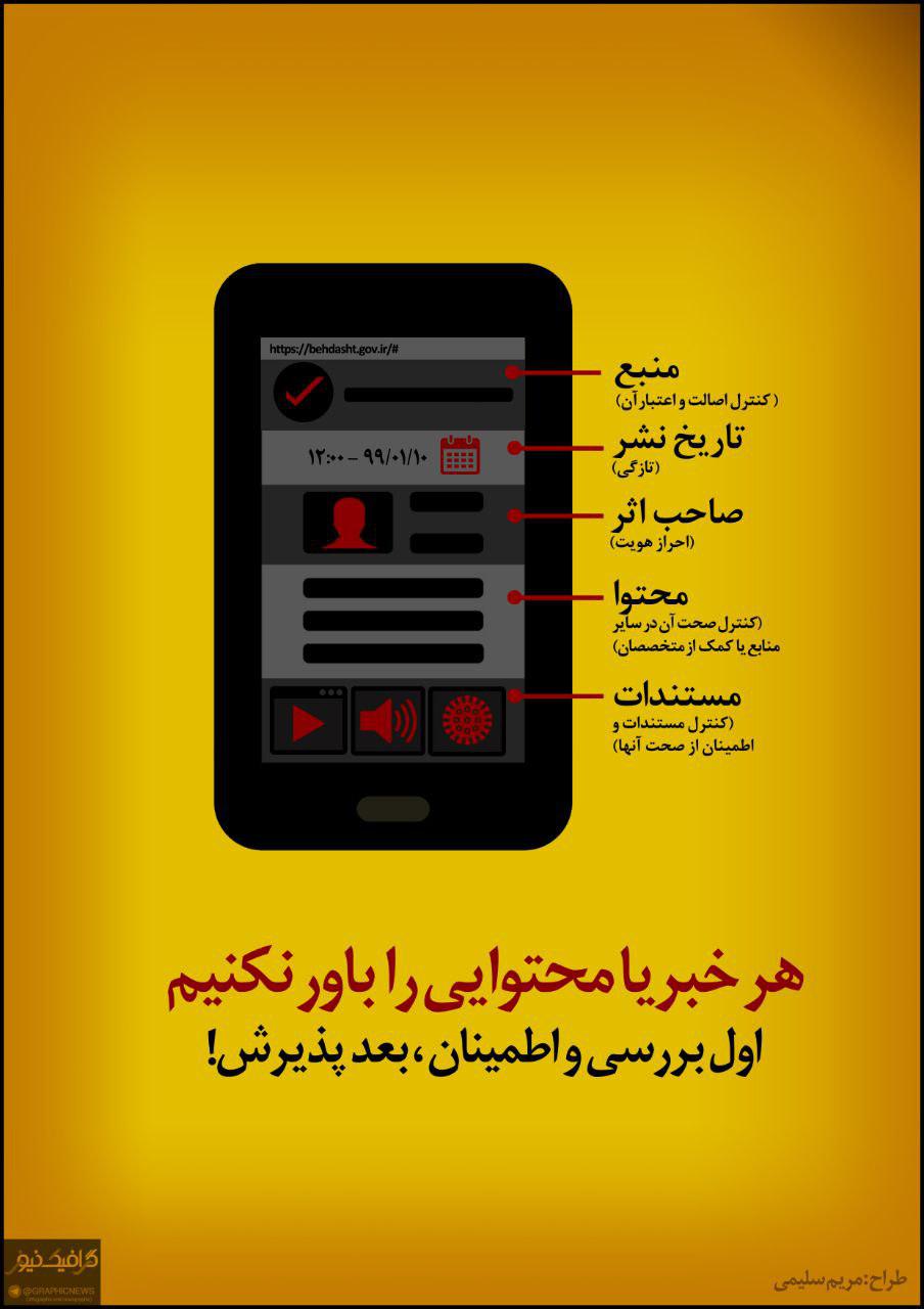 اینفوگرافیک/ هر خبر یا محتوایی را باور نکنیم