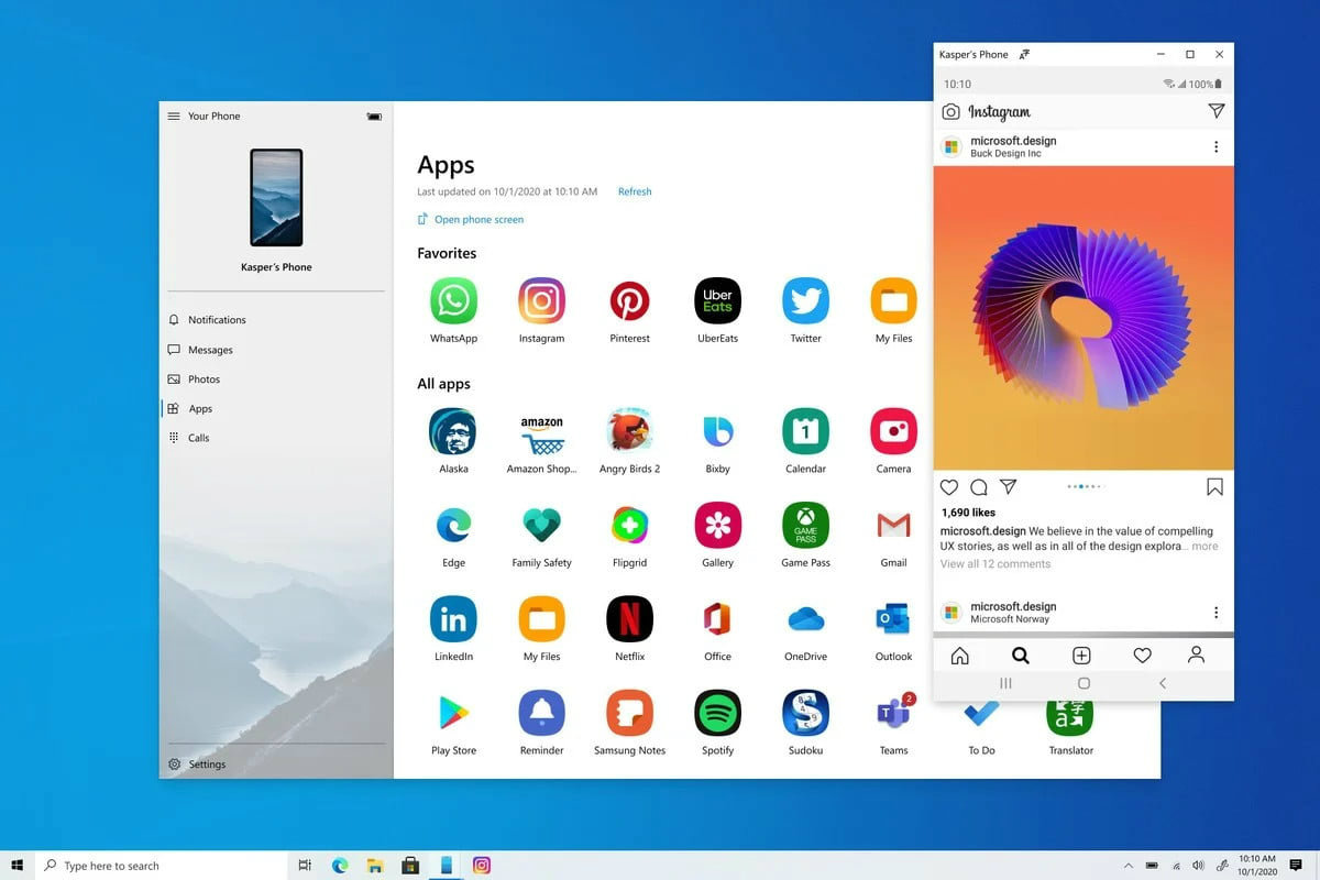 اجرای همزمان چندین اپ اندرویدی در ویندوز ۱۰ از طریق برنامه Your Phone ممکن شد اجرای همزمان چندین اپ اندرویدی در ویندوز ۱۰ از طریق برنامه Your Phone ممکن شد