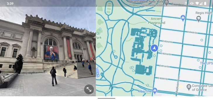 رابط کاربری تقسیم صفحه Street View برای نسخه اندرویدی گوگل مپ منتشر شد رابط کاربری تقسیم صفحه Street View برای نسخه اندرویدی گوگل مپ منتشر شد