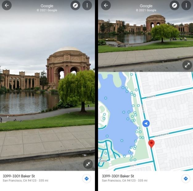 رابط کاربری تقسیم صفحه Street View برای نسخه اندرویدی گوگل مپ منتشر شد رابط کاربری تقسیم صفحه Street View برای نسخه اندرویدی گوگل مپ منتشر شد