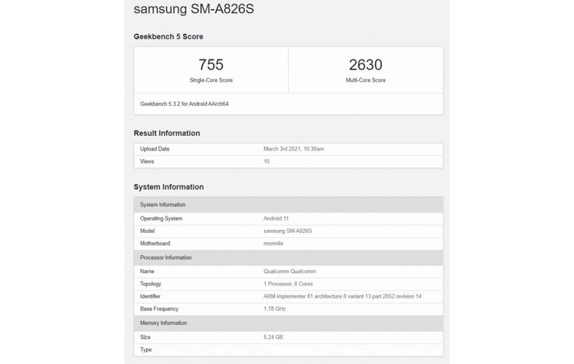 گلکسی A82 5G احتمالا با دوربین مکانیکی، پردازنده‌ی اسنپدراگون ۸۵۵ پلاس و قیمت ۶۲۰ دلار عرضه می‌شود