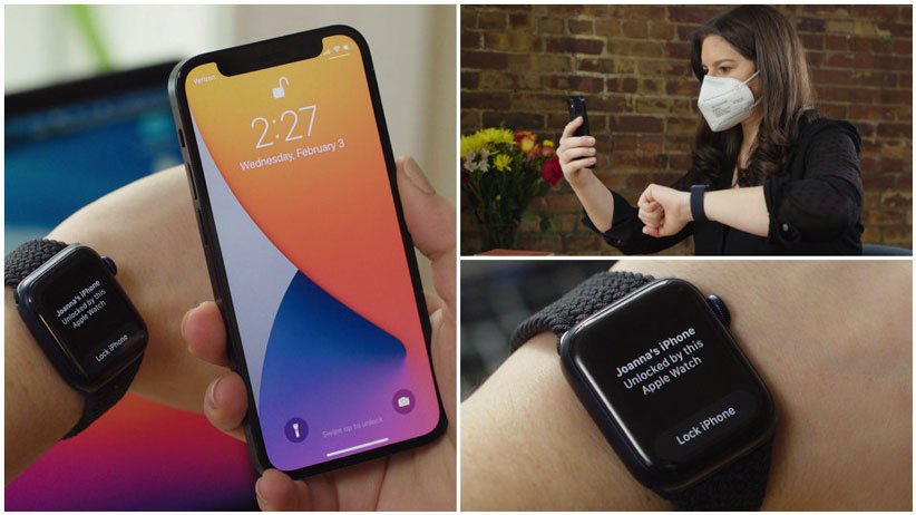 اپل واچ به لطف WatchOS 7.4 می‌تواند قفل آیفون را باز کند