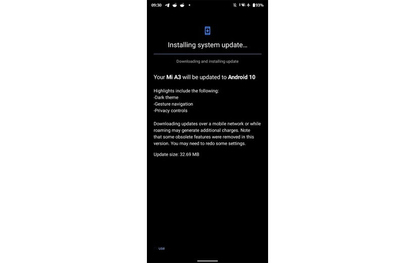 اندروید ۱۰ مجددا برای گوشی شیائومی Mi A3 عرضه شد