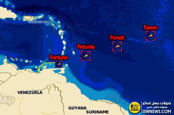 نفتکش فورچن وارد آب های ونزوئلا شد و چهار نفتکش دیگر نیز در حال پیمودن همین مسیر هستند.