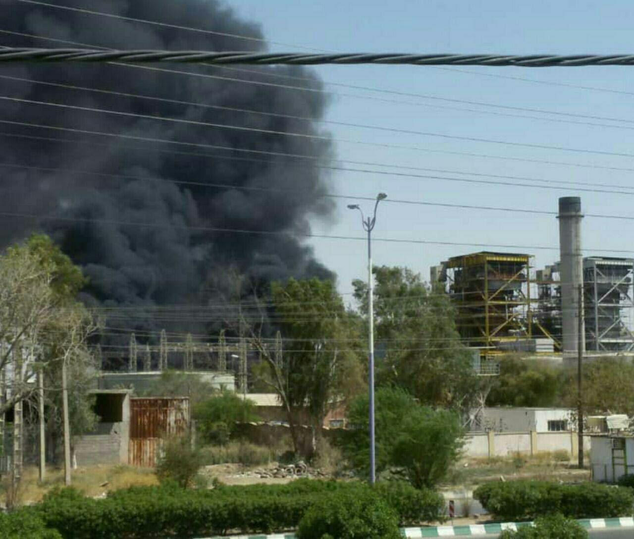 آتش سوزی در نیروگاه شهید مدحج زرگان خوزستان