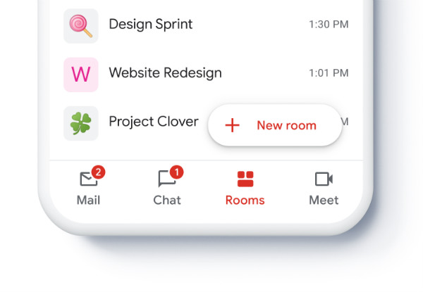 پلتفرم‌های Chat، Rooms و Meet در جیمیل ادغام می‌شوند