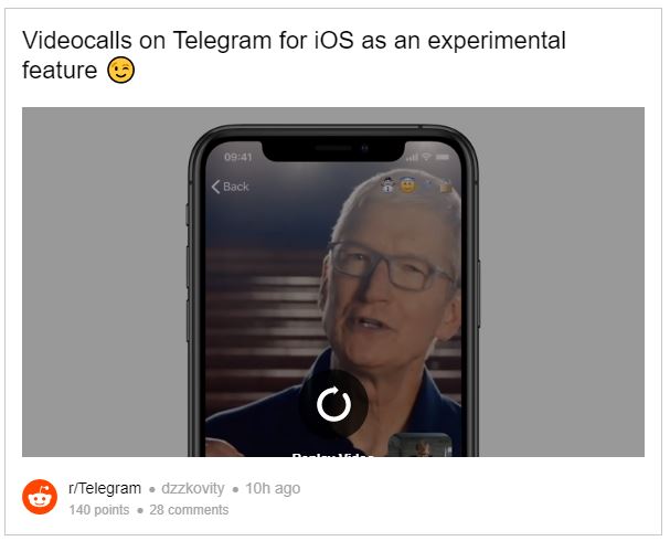 قابلیت تماس تصویری به نسخه بتای آپدیت جدید تلگرام iOS اضافه شد قابلیت تماس تصویری به نسخه بتای آپدیت جدید تلگرام iOS اضافه شد