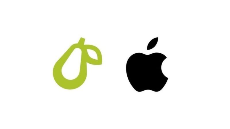 اپل از استارتاپی با ۵ کارمند به بهانه شباهت لوگوی گلابی آنها با سیب گاز زده شکایت کرد