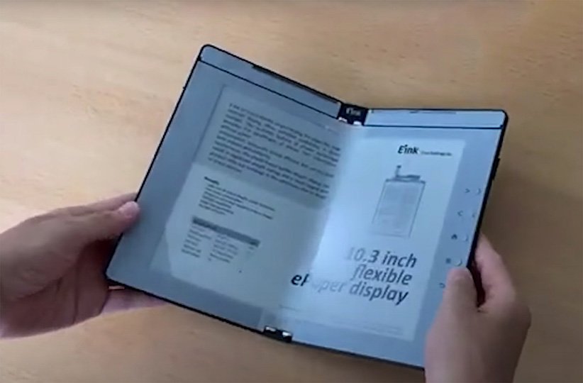 E Ink تصاویری از نمونهی اولیه کتابخوان تاشو خود منتشر کرد E Ink تصاویری از نمونهی اولیه کتابخوان تاشو خود منتشر کرد