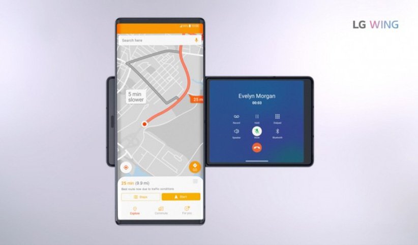 گوشی LG Wing با نمایشگر چرخان رسما معرفی شد گوشی LG Wing با نمایشگر چرخان رسما معرفی شد