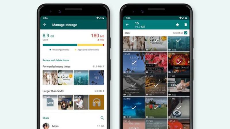 واتساپ به قابلیت‌ جدیدی برای حذف فایل‌ها و پاکسازی حافظه مجهز شد