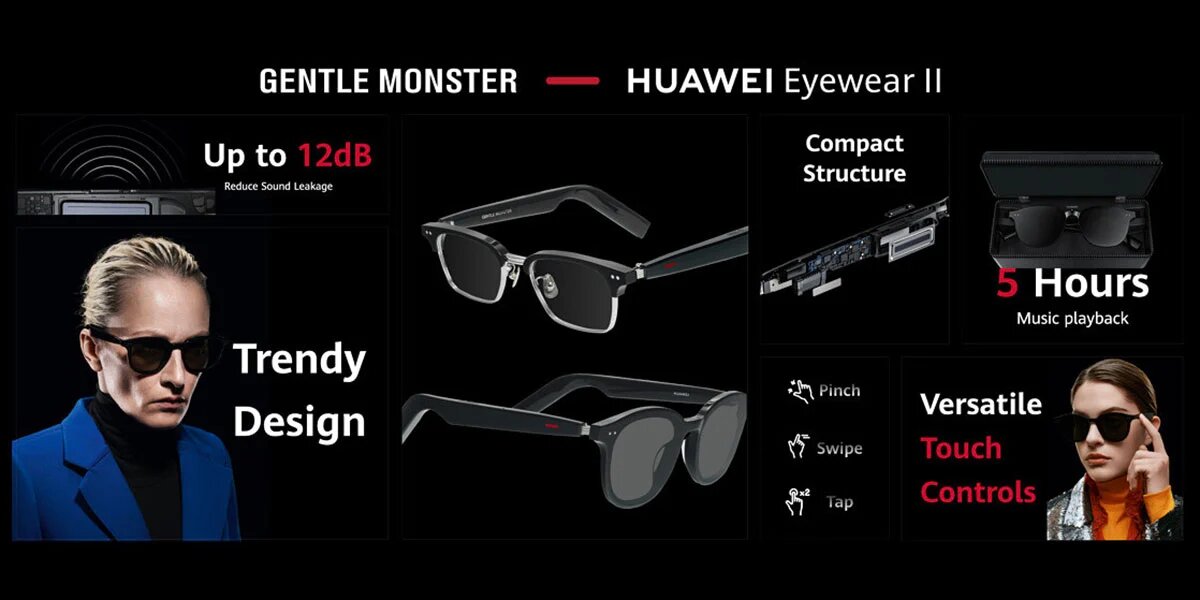 هواوی واچ GT2 پورشه دیزاین و نسل جدید عینک‌های هوشمند هواوی معرفی شدند