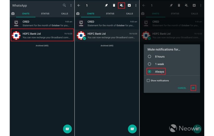 اکنون میتوانید اعلانات واتساپ را برای همیشه بیصدا کنید اکنون میتوانید اعلانات واتساپ را برای همیشه بیصدا کنید