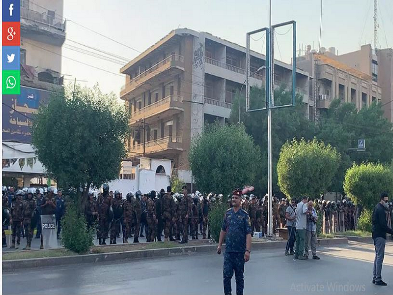 تصاویر/ تدابیر شدید امنیتی مقابل سفارت فرانسه در بغداد