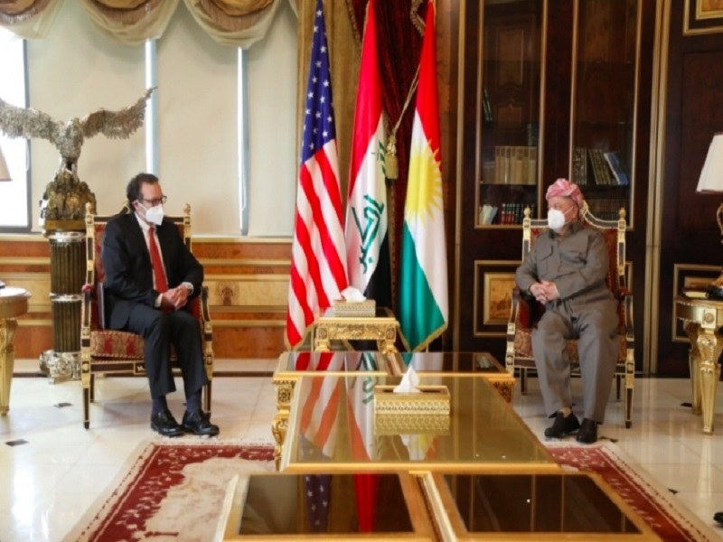 حضور هیئت آمریکایی در کردستان عراق و دیدار با خانواده بارزانی/ حمایت آمریکا از دولت اقلیم کردستان