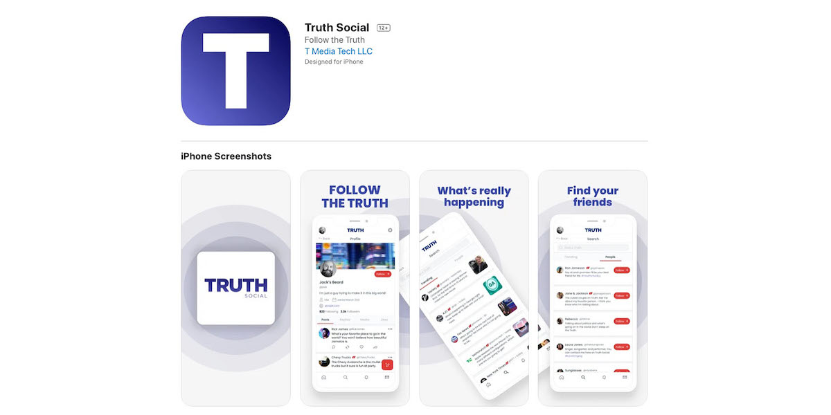 اپلیکیشن شبکه اجتماعی Truth Social ترامپ در اپ استور منتشر شد