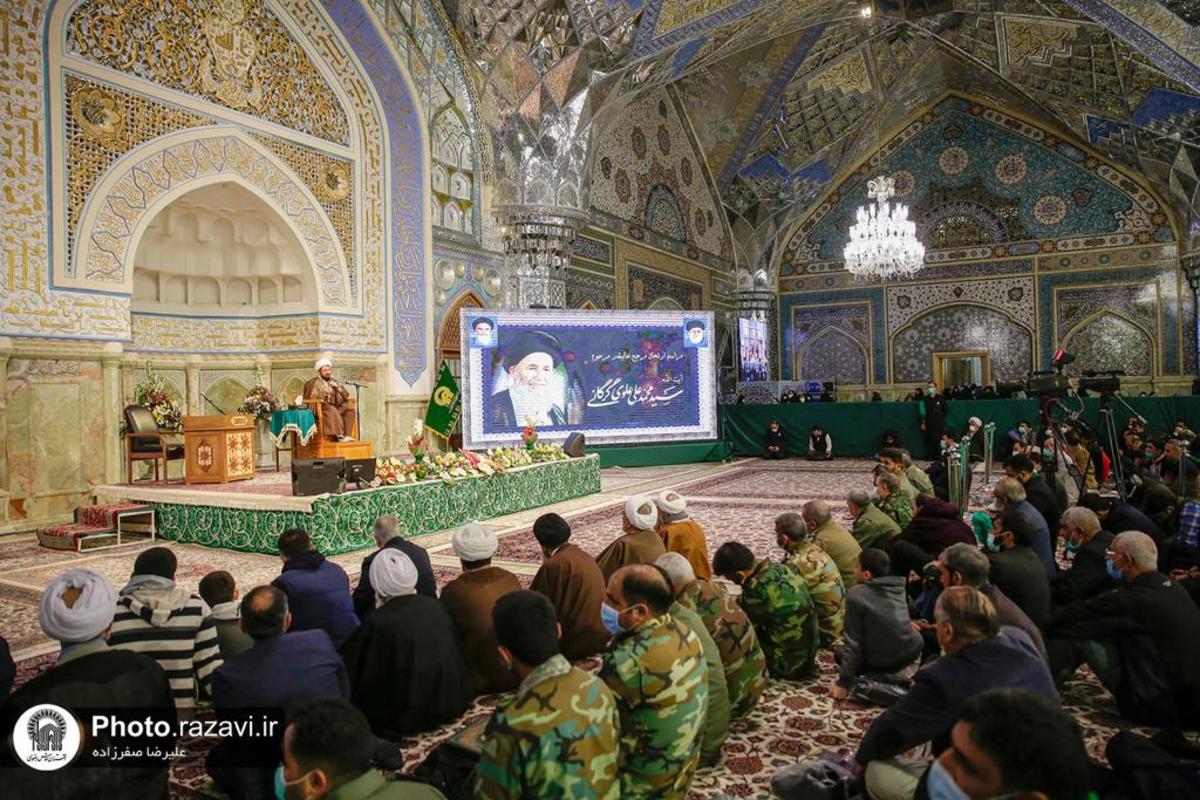 مراسم ارتحال آیت الله گرگانی در حرم مطهر رضوی برگزار شد