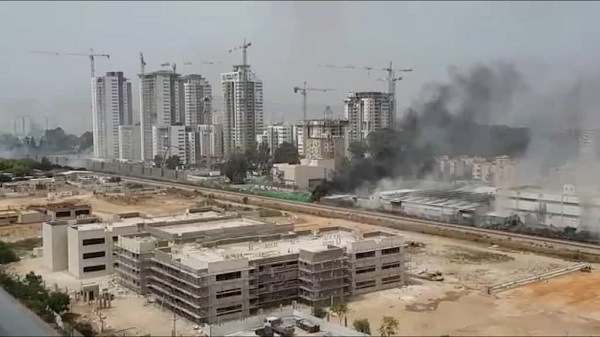 آتش سوزی گسترده در در نزدیکی کارخانه صنایع نظامی ارتش رژیم صهیونیستی