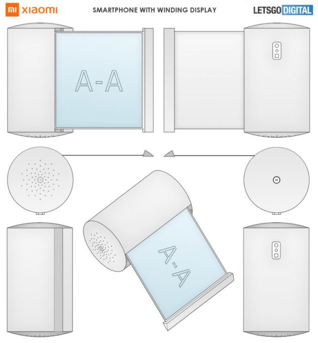 شیائومی روی دستگاه ترکیبی گوشی و اسپیکر با نمایشگر رول‌شونده کار می‌کند