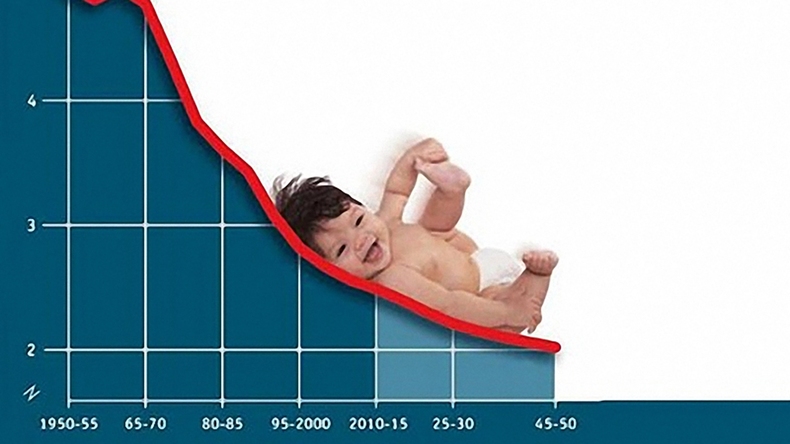 شیب تولد در کشور همچنان نزولی است