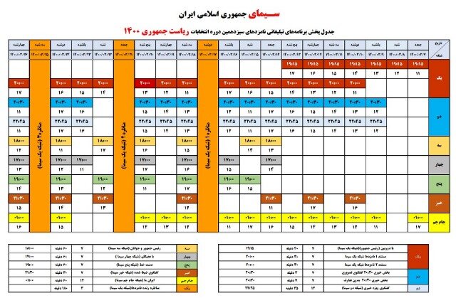 برنامه‌های تبلیغاتی نامزدها در صداوسیما از جمعه آغاز می شود