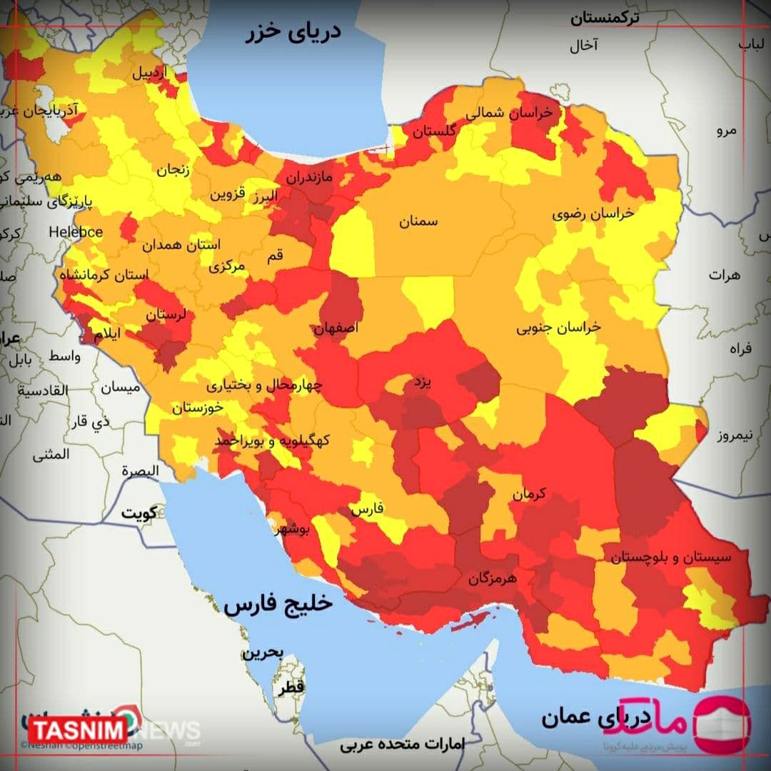 افزایش شهرهای قرمز کرونا به ۱۴۳