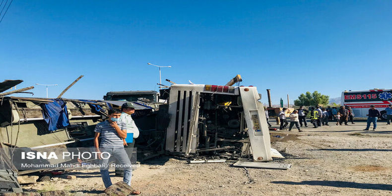 اسامی مصدومان و فوتی‌‌های حادثه تصادف اتوبوس در دهشیر یزد