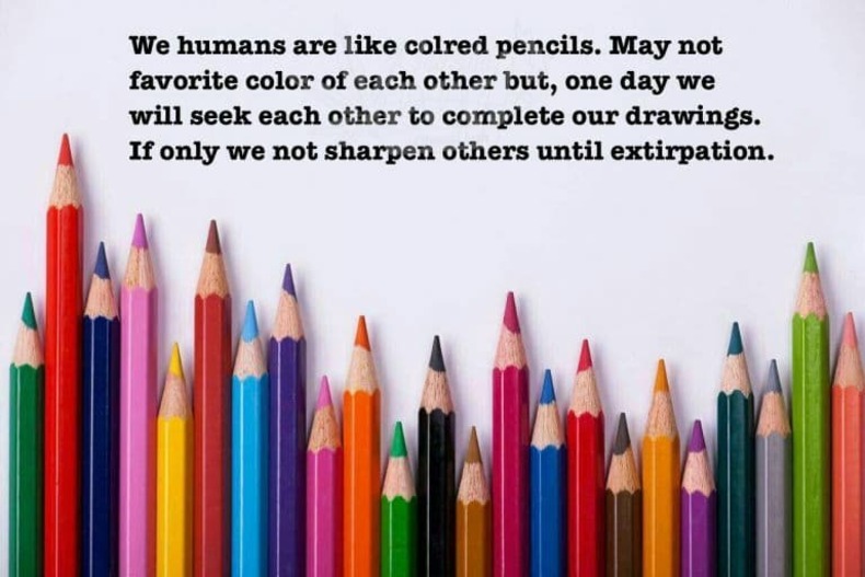 ما انسان ها مثل مداد رنگی هستیم