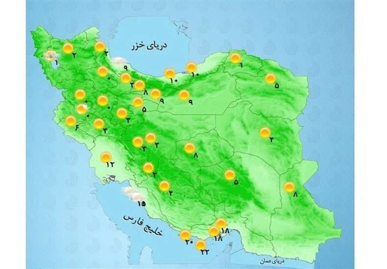 هواشناسی ایران ۱۴۰۰/۰۵/۱۳| هشدار هواشناسی برای ۱۰ استان