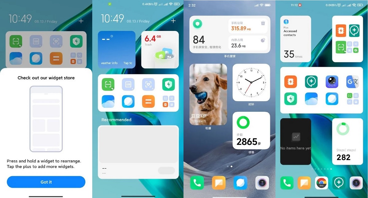 شیائومی یک سیستم ویجت شبیه به iOS را برای MIUI آزمایش می‌کند