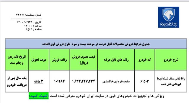 آغاز فروش فوق‌العاده راناپلاس با سقف شیشه‌ای از امروز