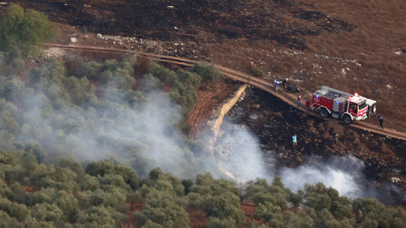 آتش سوزی در تاسیسات نفتی لبنان