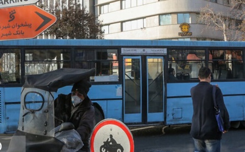 آلودگی هوای مناطق پرتردد تهران طی امروز