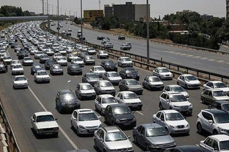 ترافیک سنگین در آزادراه قزوین کرج تهران و محور شهریار تهران