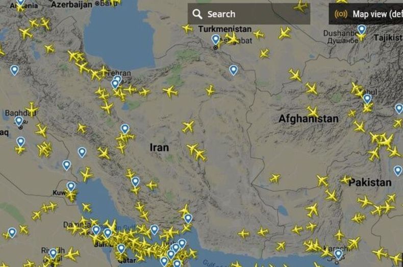 رشد ۶۴ درصدی پروازهای عبوری از آسمان ایران