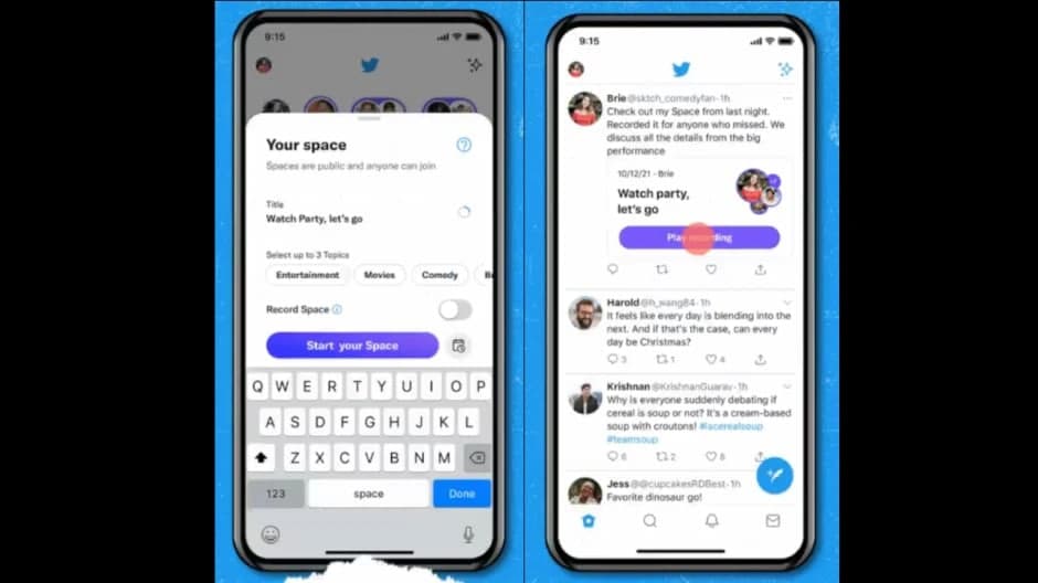 توییتر به قابلیت ضبط و اشتراک گذاری محتوای صوتی Spaces مجهز می‌شود