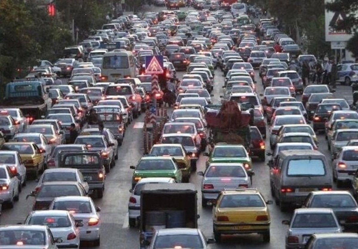 ترافیک سنگین در آزادراه کرج - تهران محدوده پل فردیس