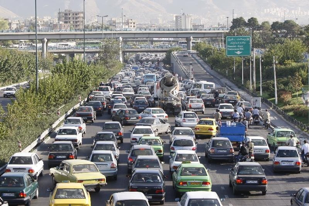 رانش زمین علت ترافیک بزرگراه شهید همت