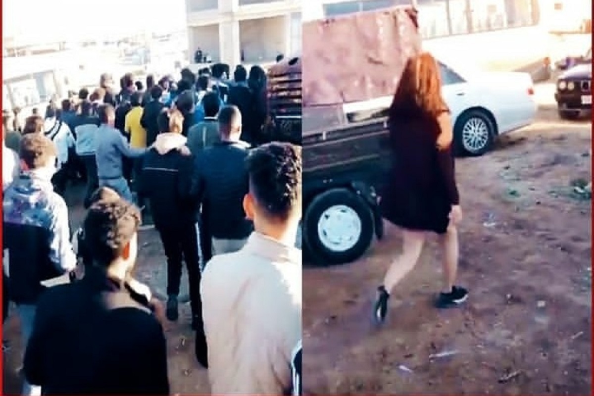 حمله صدها جوان اقلیم کردستان عراق به دختر بی حجاب و هنجارشکن+فیلم